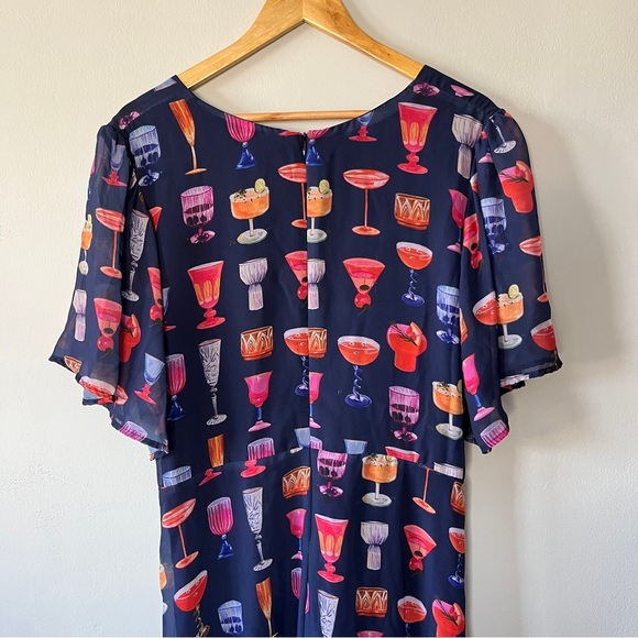 Lisa Says Gah Colorful Cocktail Print Maxi Dress - Picture 9 of 12